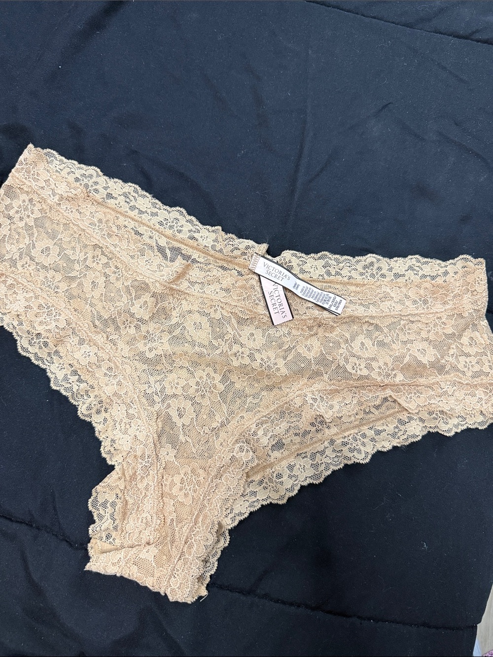 Victoria's Secret Lace Bikini Panty - Beige
